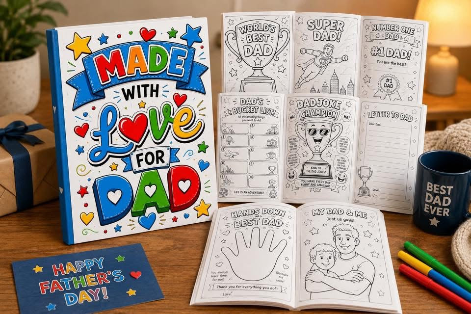 Father day Activity & Keepsake Book