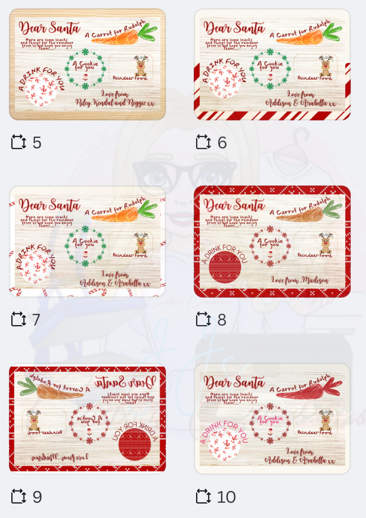 Personalised Santa Board