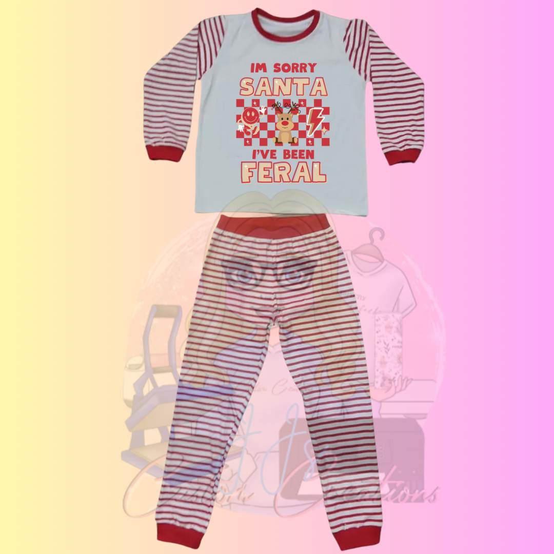 Santa I’ve been feral pyjamas