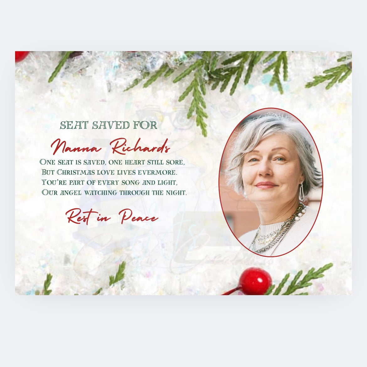 Memorial Christmas Placemats