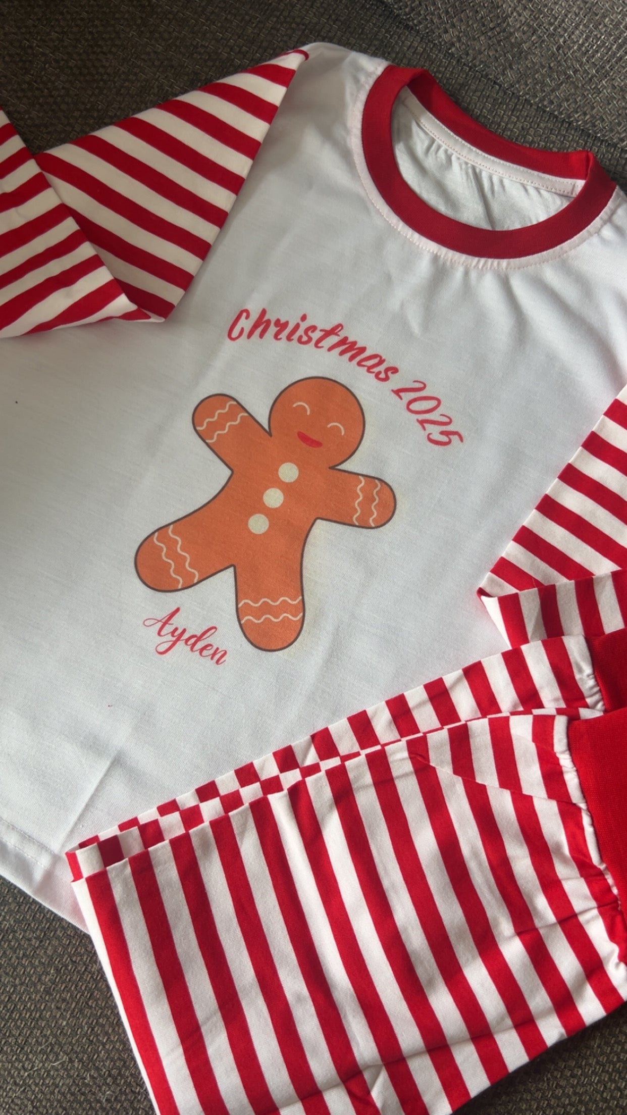 Kids Stripy Christmas Pyjamas