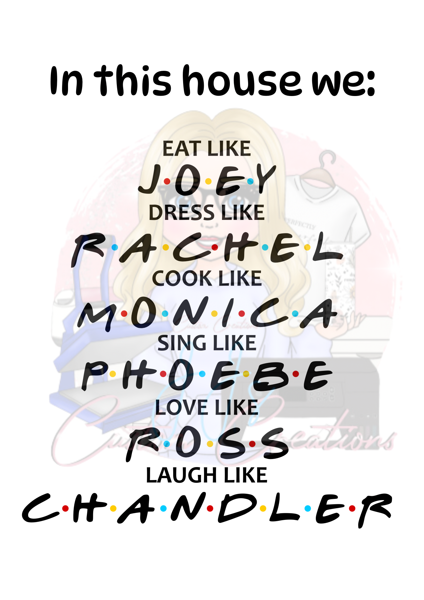FRIENDS card print