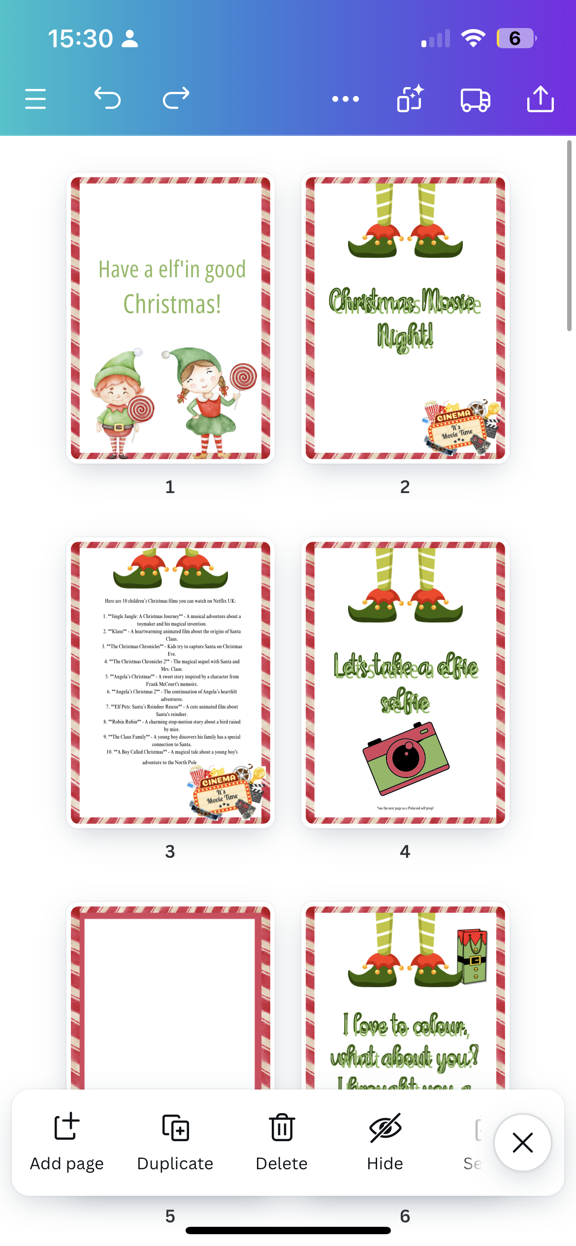 Printed elf pack