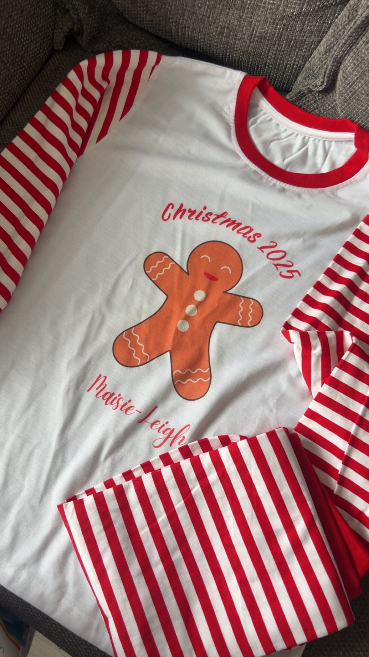 Kids Stripy Christmas Pyjamas