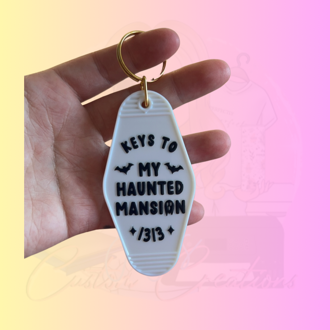 Haunted mansion keyring