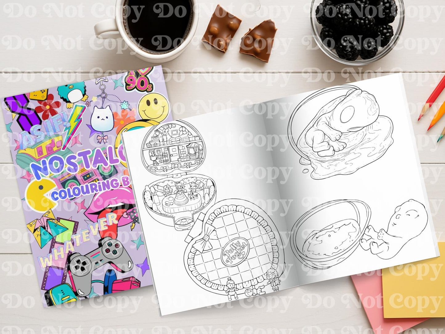 Nostalgia Personalised Colouring Book | Wire Bound, 20 Pages | Colouring for Kids & Adults |