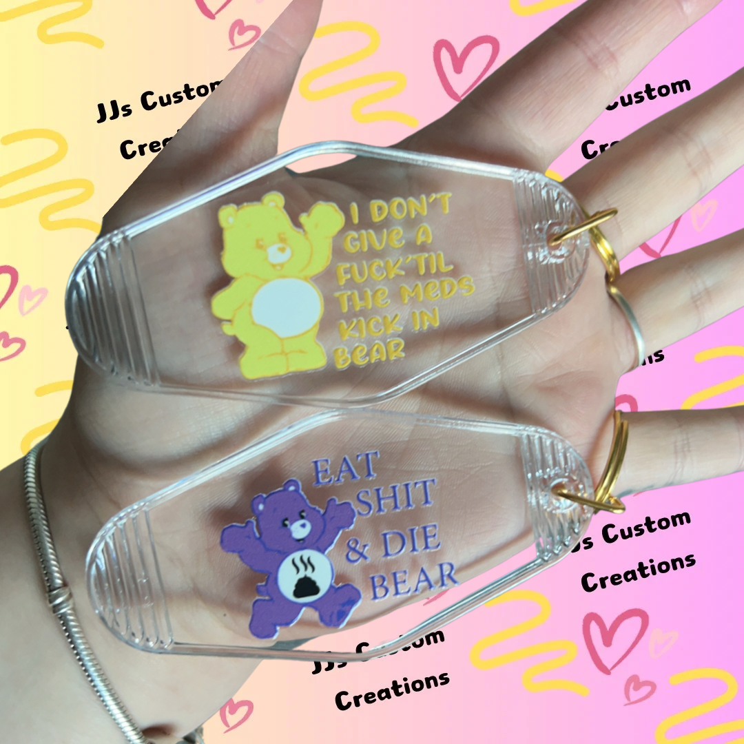 Swear Bears Motel Keyrings