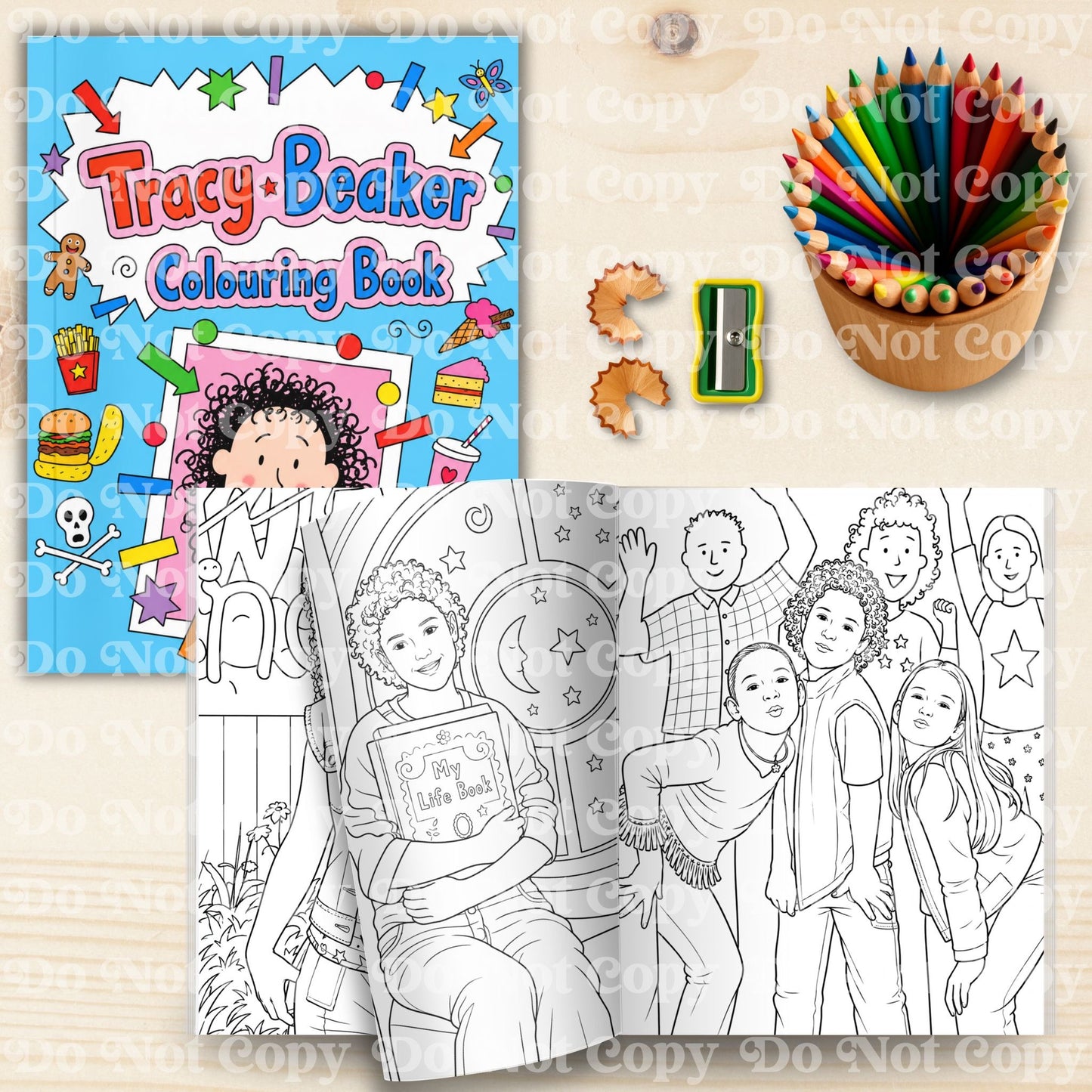 Tracy Beaker Colouring book | Personalised Colouring Book | Wire Bound, 20 Pages | Colouring for Kids & Adults |