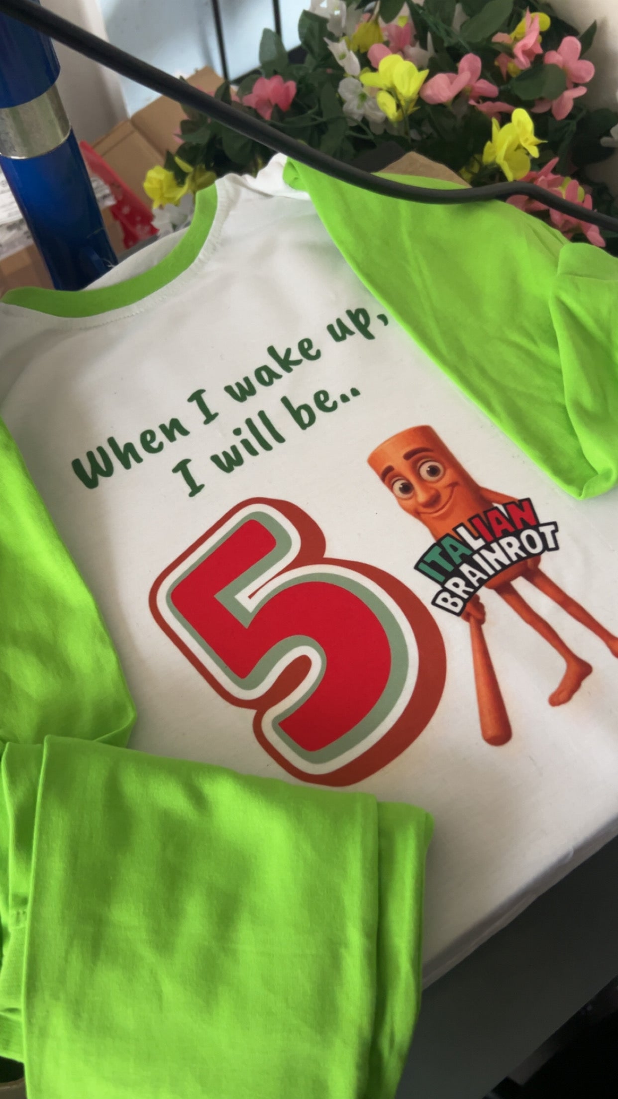 Personalised “When I Wake Up I Will Be” Kids Block PJs Set - Soft Sleepwear for Boys & Girls