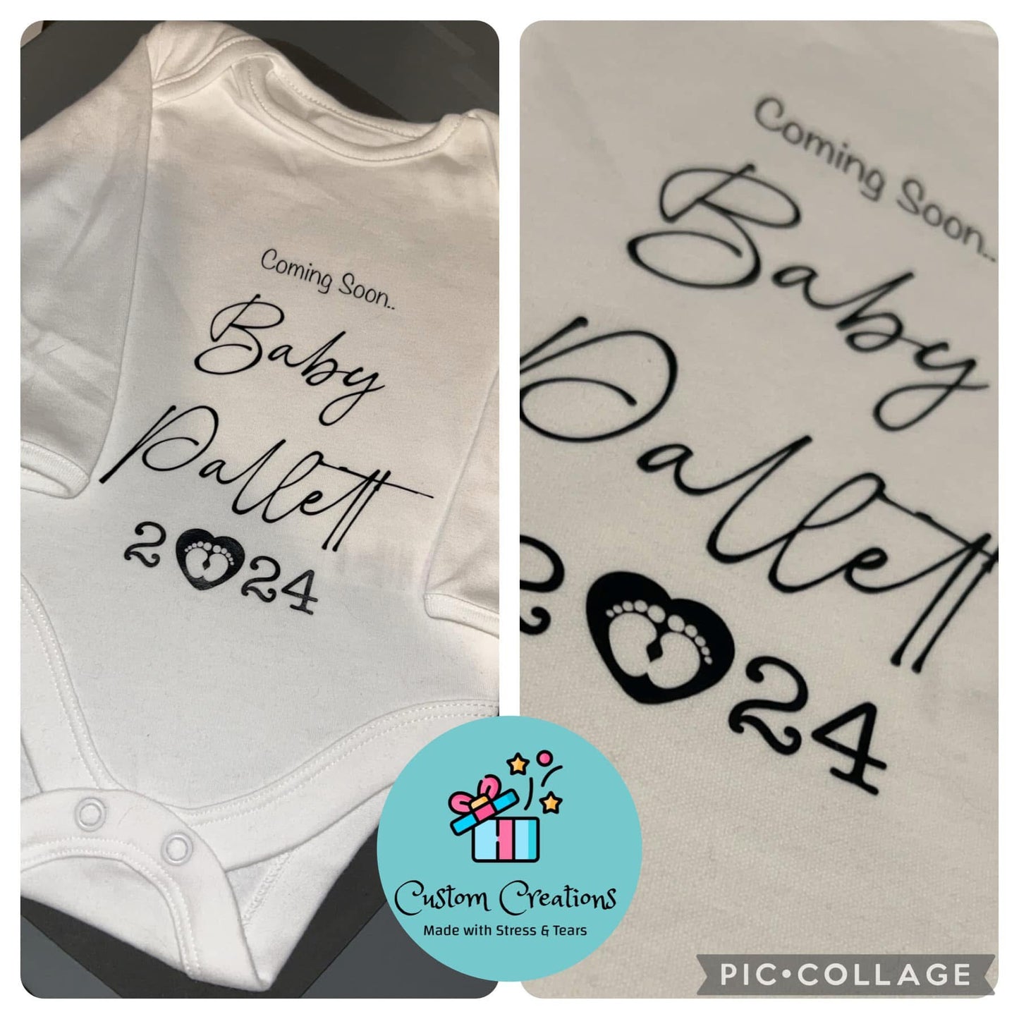 Personalised baby vest