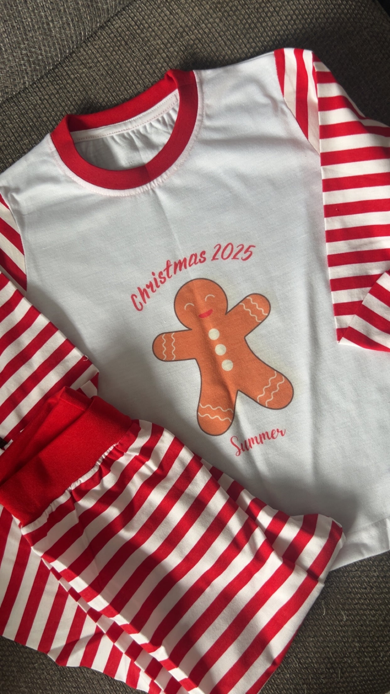 Kids Stripy Christmas Pyjamas