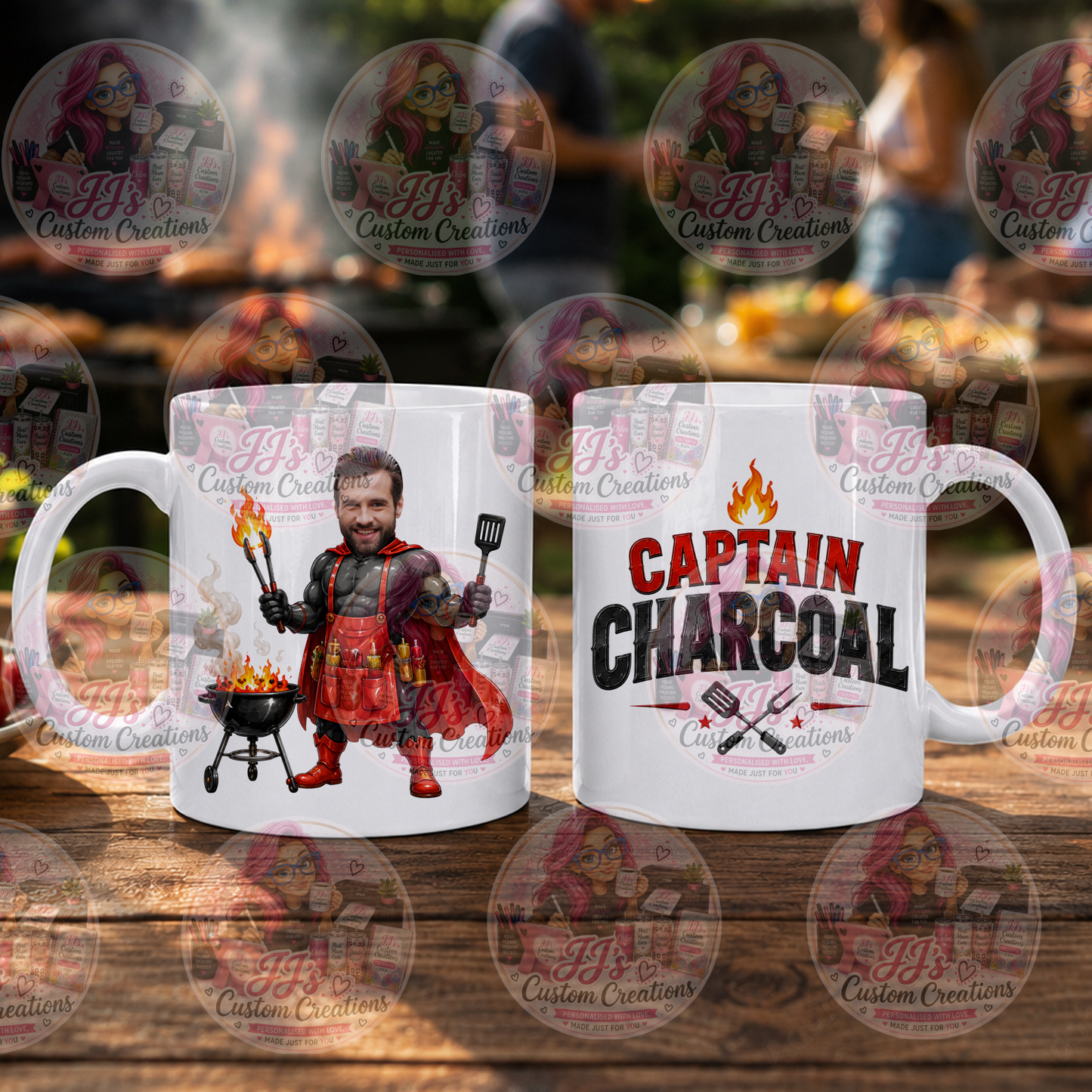 Captain charcoal mug - custom funny Father’s Day gift