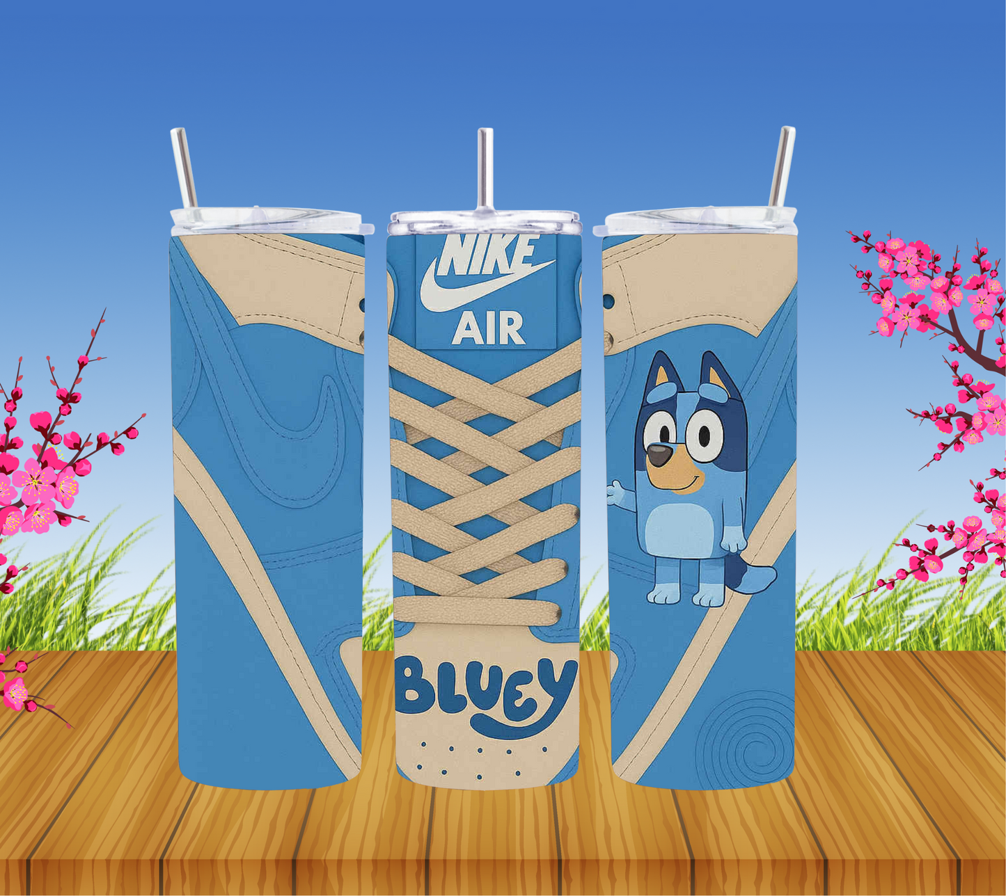 Blue dog trainer tumbler