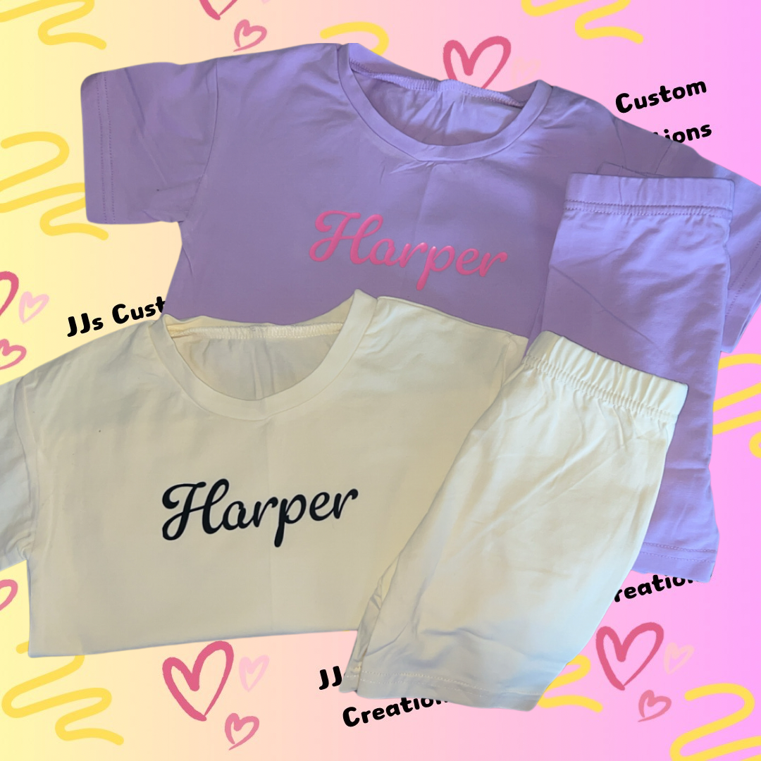 Girls Cycle Shorts & Tee Set