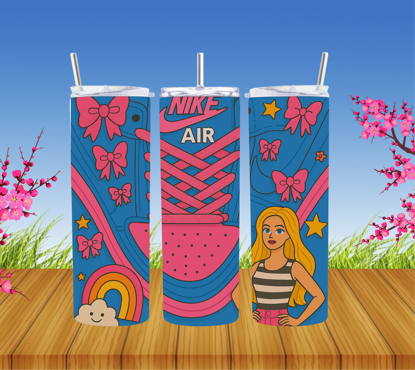 Barbie trainer tumbler
