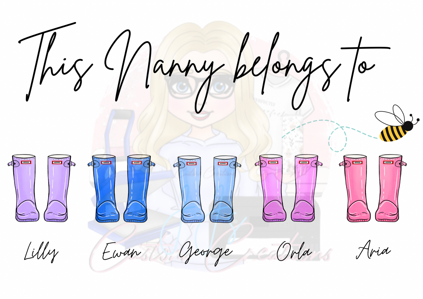 Welly boot family print