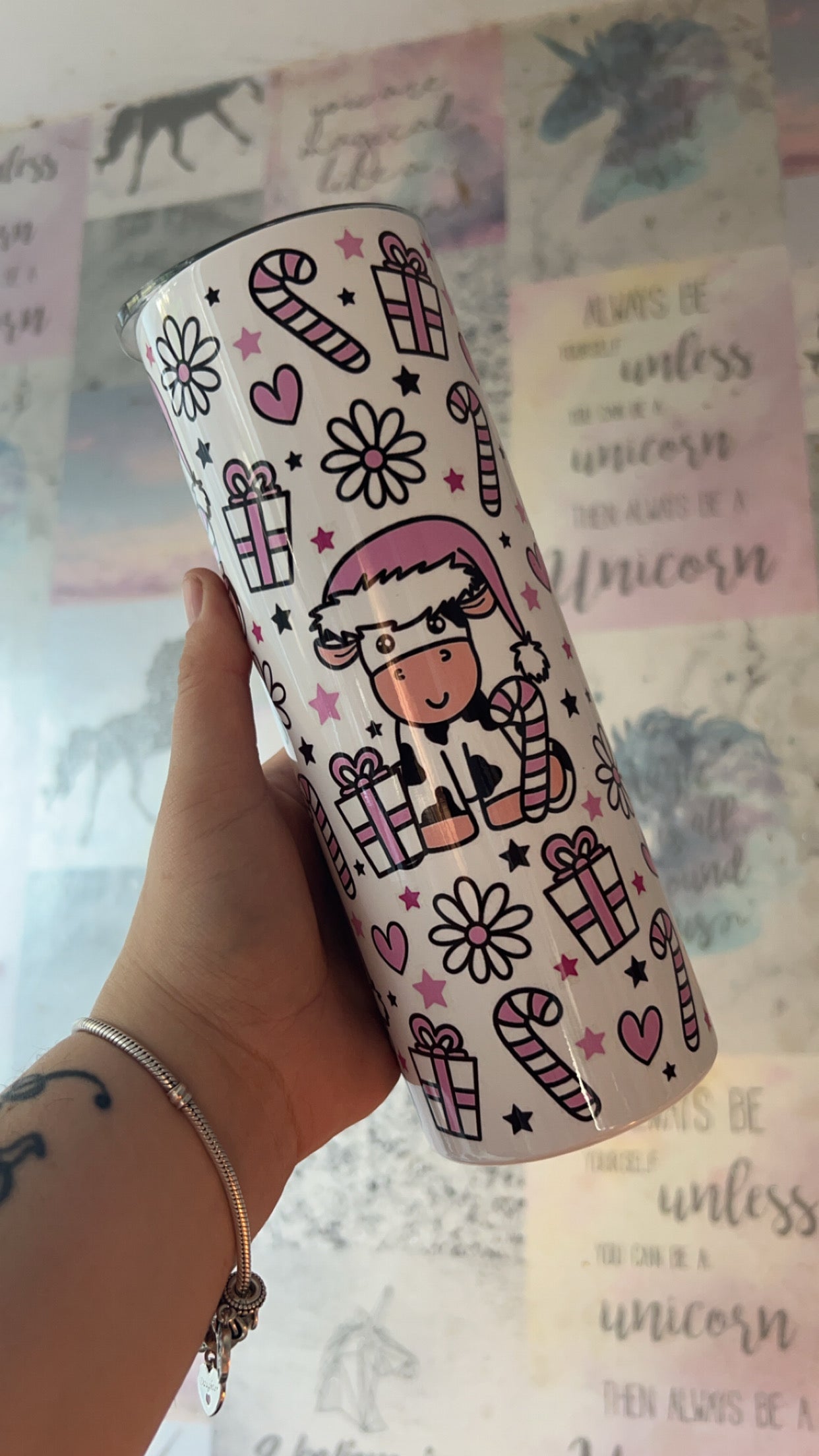 Christmas Cow Tumbler