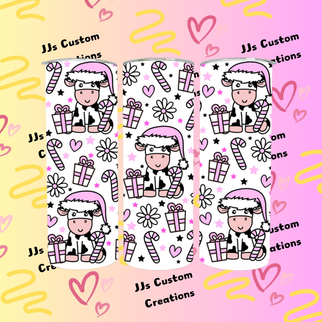 Christmas Cow Tumbler