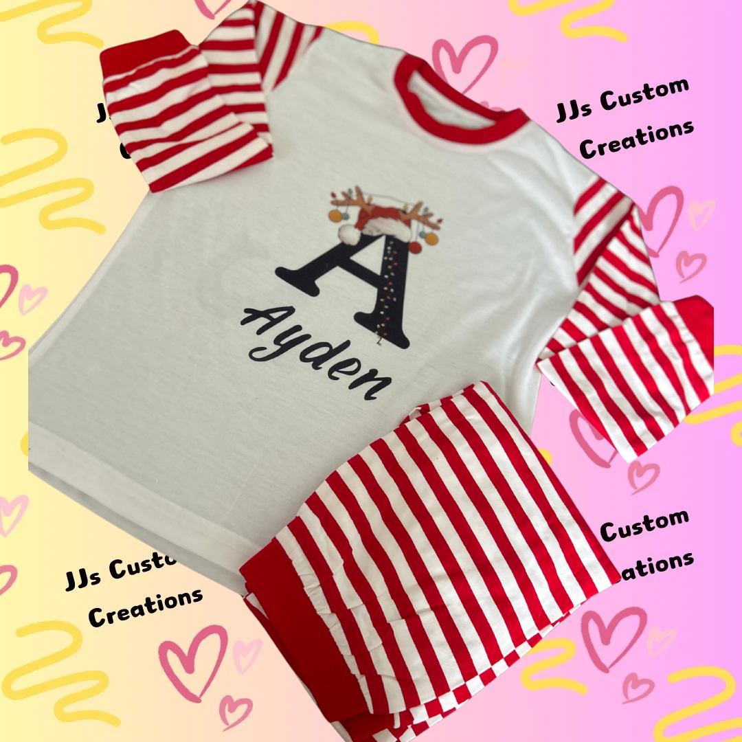 Kids Stripy Christmas Pyjamas