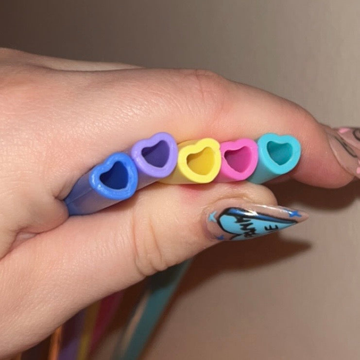 Silicone Heart Straws
