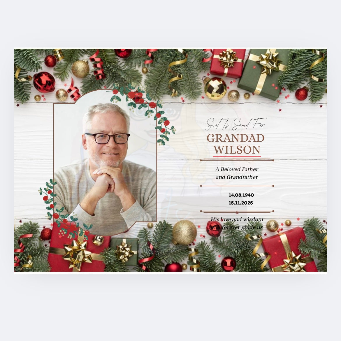Memorial Christmas Placemats
