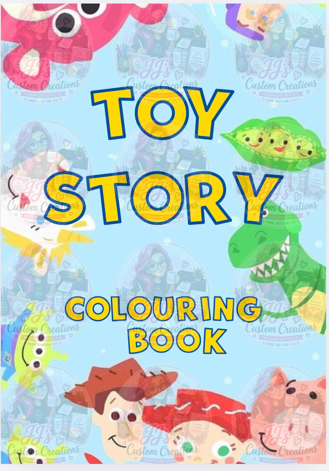 Toy Story Personalised Colouring Book | Wire Bound, 20 Pages | Colouring for Kids & Adults |