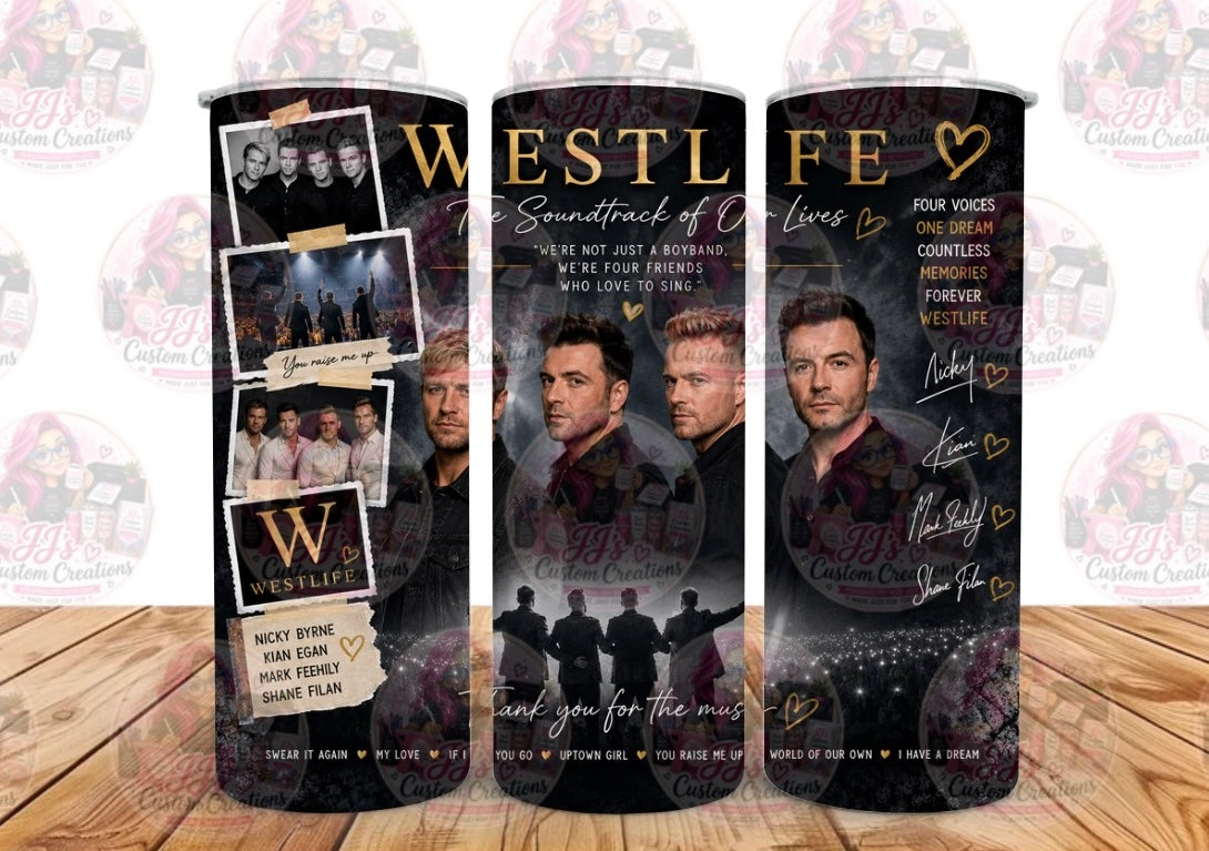 Westlife 20oz Stainless Steel Tumbler | Westlife Fan Gift | Music Lover Travel Cup | Double Wall Insulated Tumbler