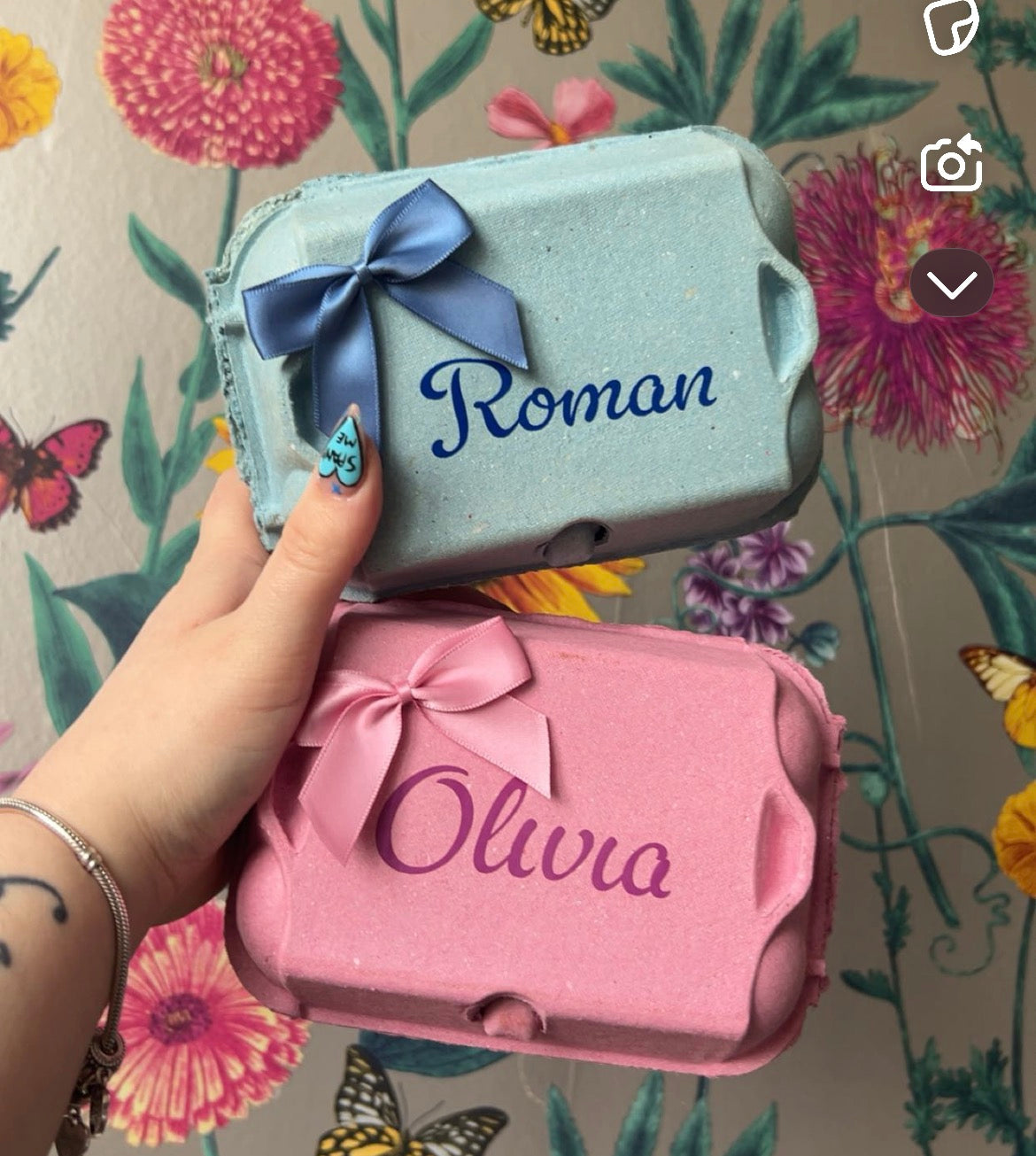 Personalised Egg Boxes for Easter
