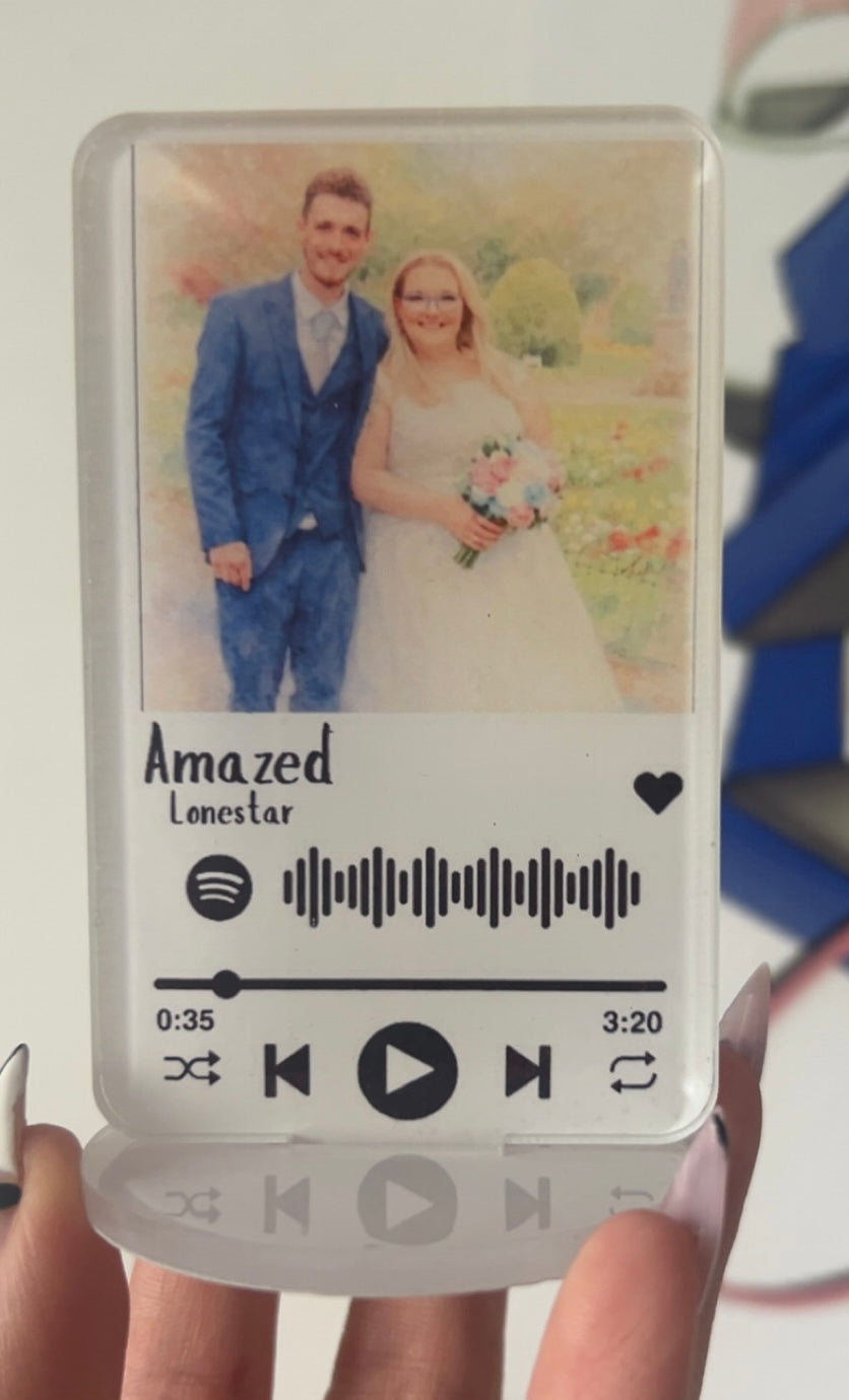 Personalised Music plaque | custom Spotify keepsake gift