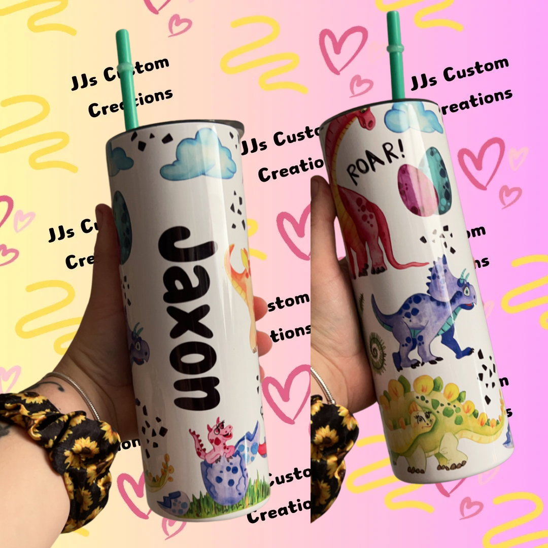 Personalised Dinosaur Tumbler
