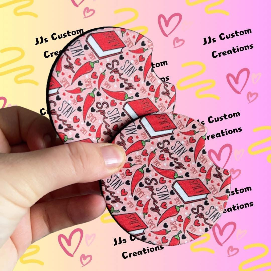Spicy/Smut lover car coaster set