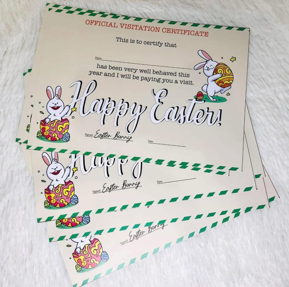 Personalised Easter Certificate
