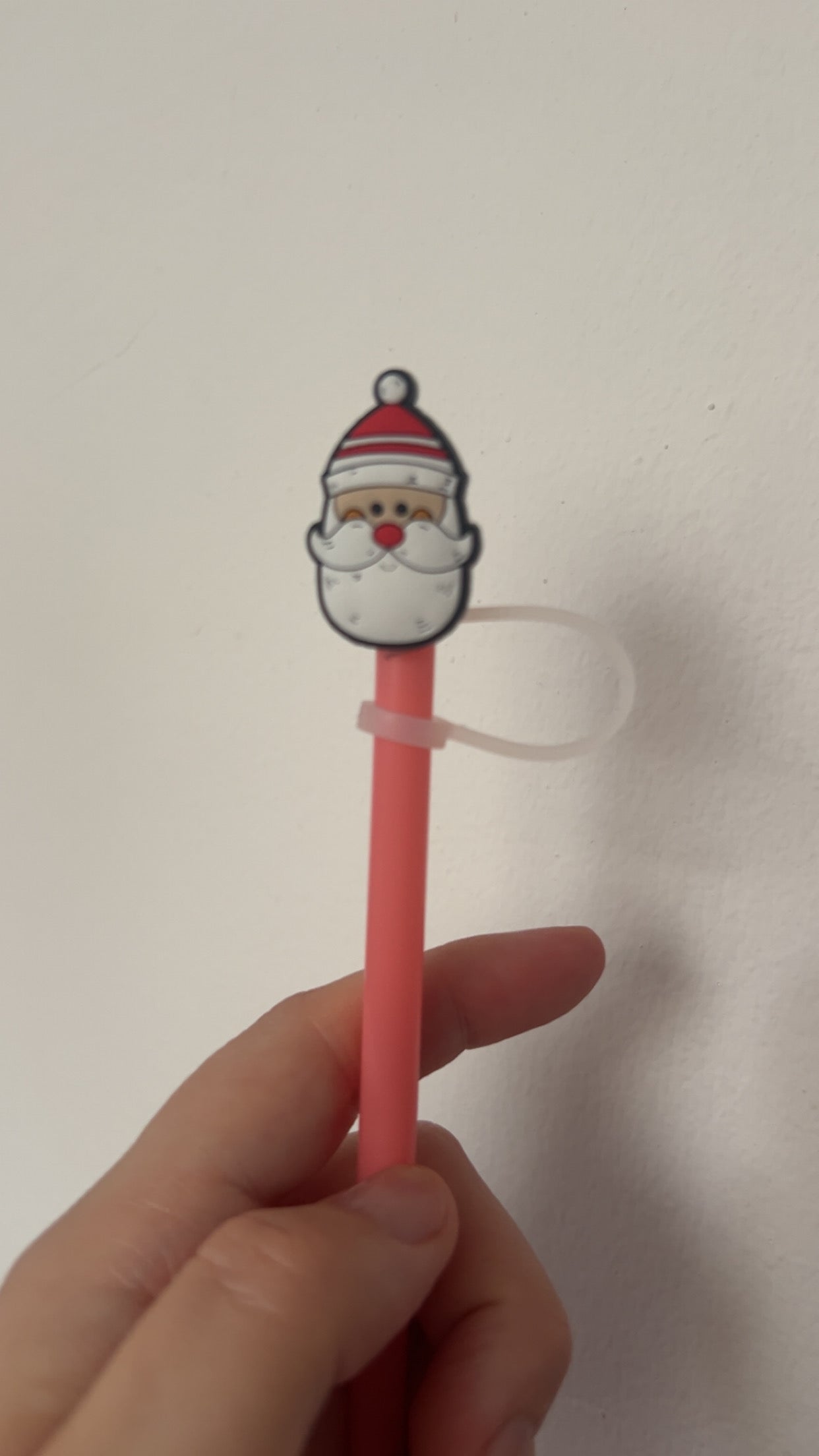 Santa straw topper