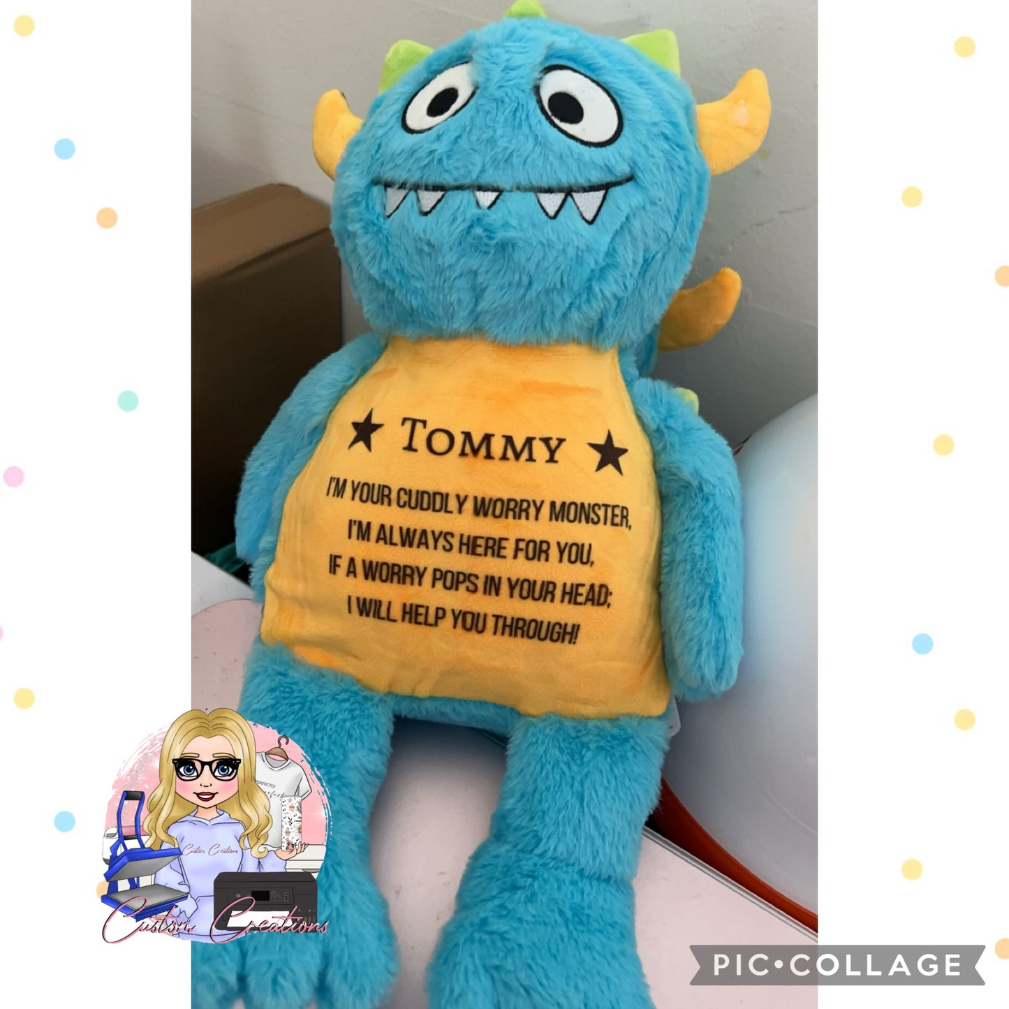 Personalised Worry Monster Teddy