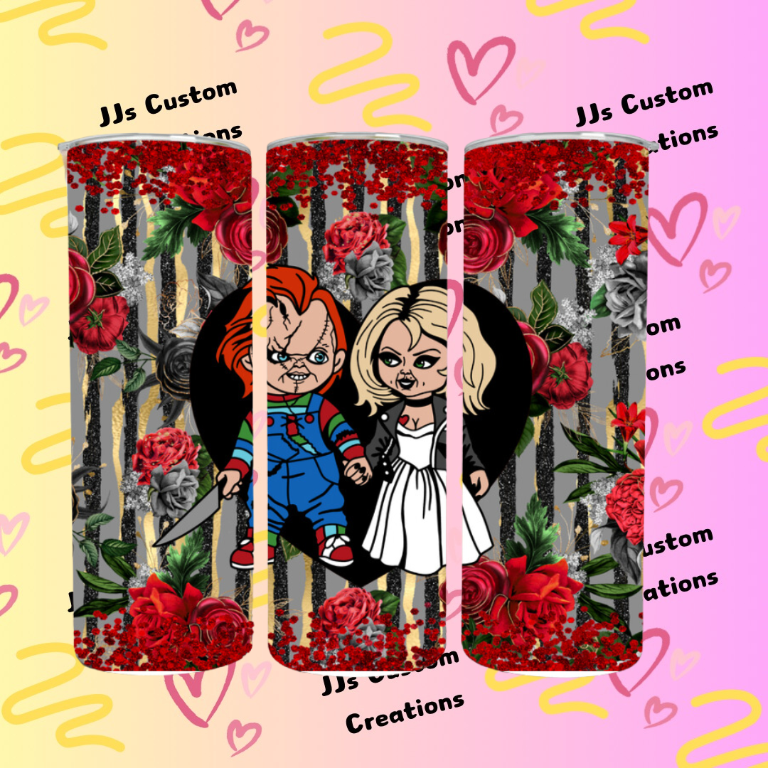 Chucky & bride tumbler