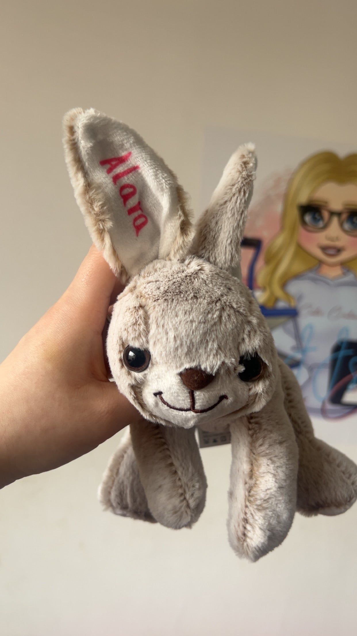 Personalised Bunny Teddy | custom bunny plush | cute keepsake gift