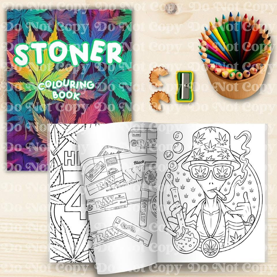 Stoner Colouring Book | Personalised Colouring Book | Wire Bound, 20 Pages | Colouring for Adults |
