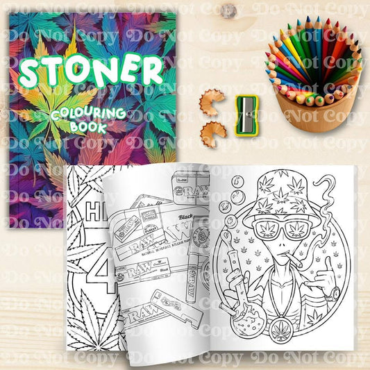Stoner Colouring Book | Personalised Colouring Book | Wire Bound, 20 Pages | Colouring for Adults |