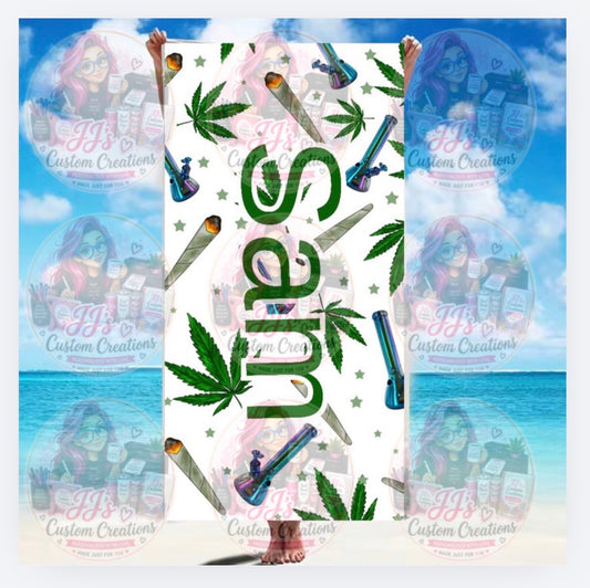 Personalised stoner beach towel