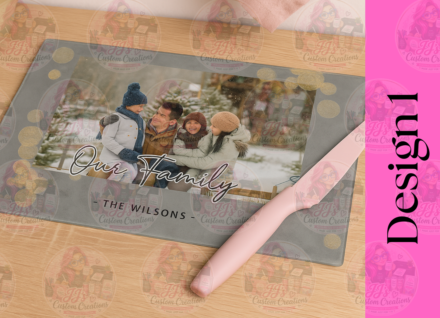 Personalised Photo Chopping Board – Custom Family Keepsake Gift