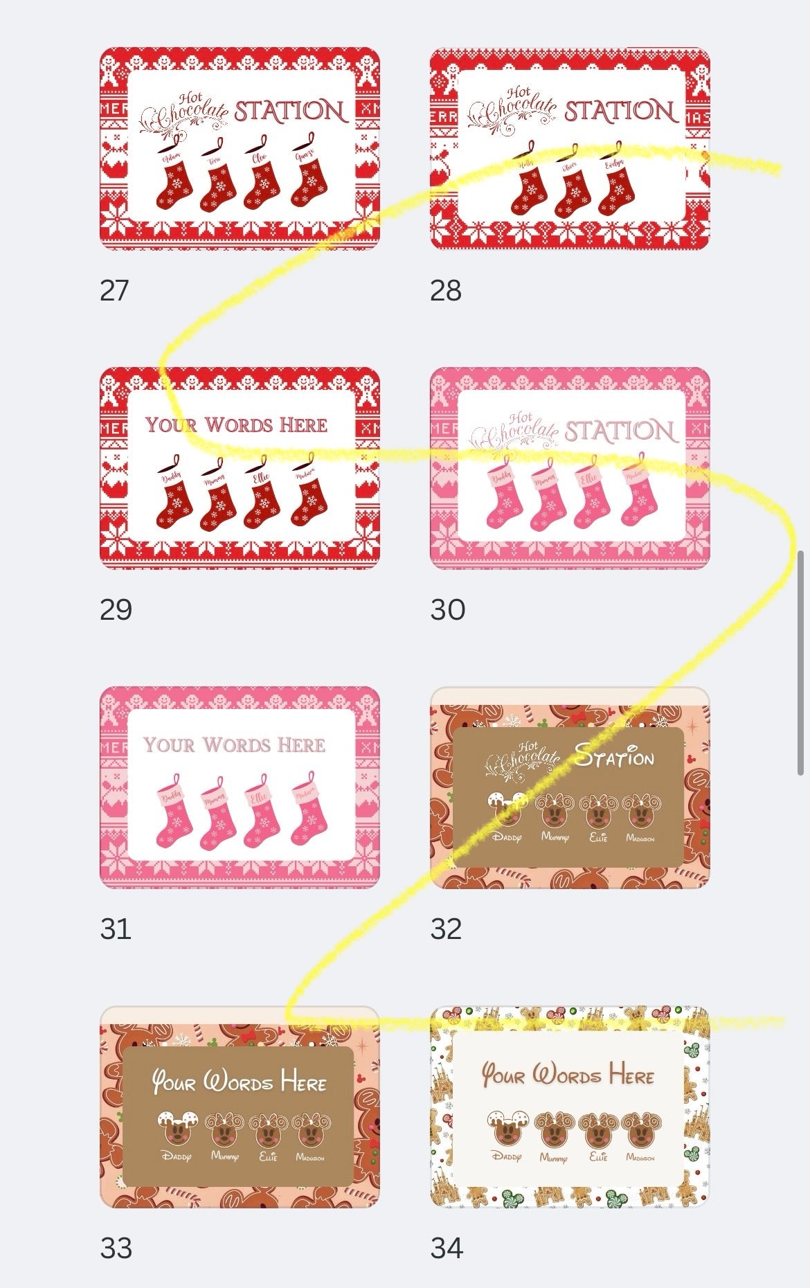 Hot Chocolate Station Board