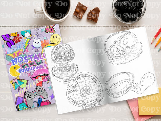 Nostalgia Personalised Colouring Book | Wire Bound, 20 Pages | Colouring for Kids & Adults |