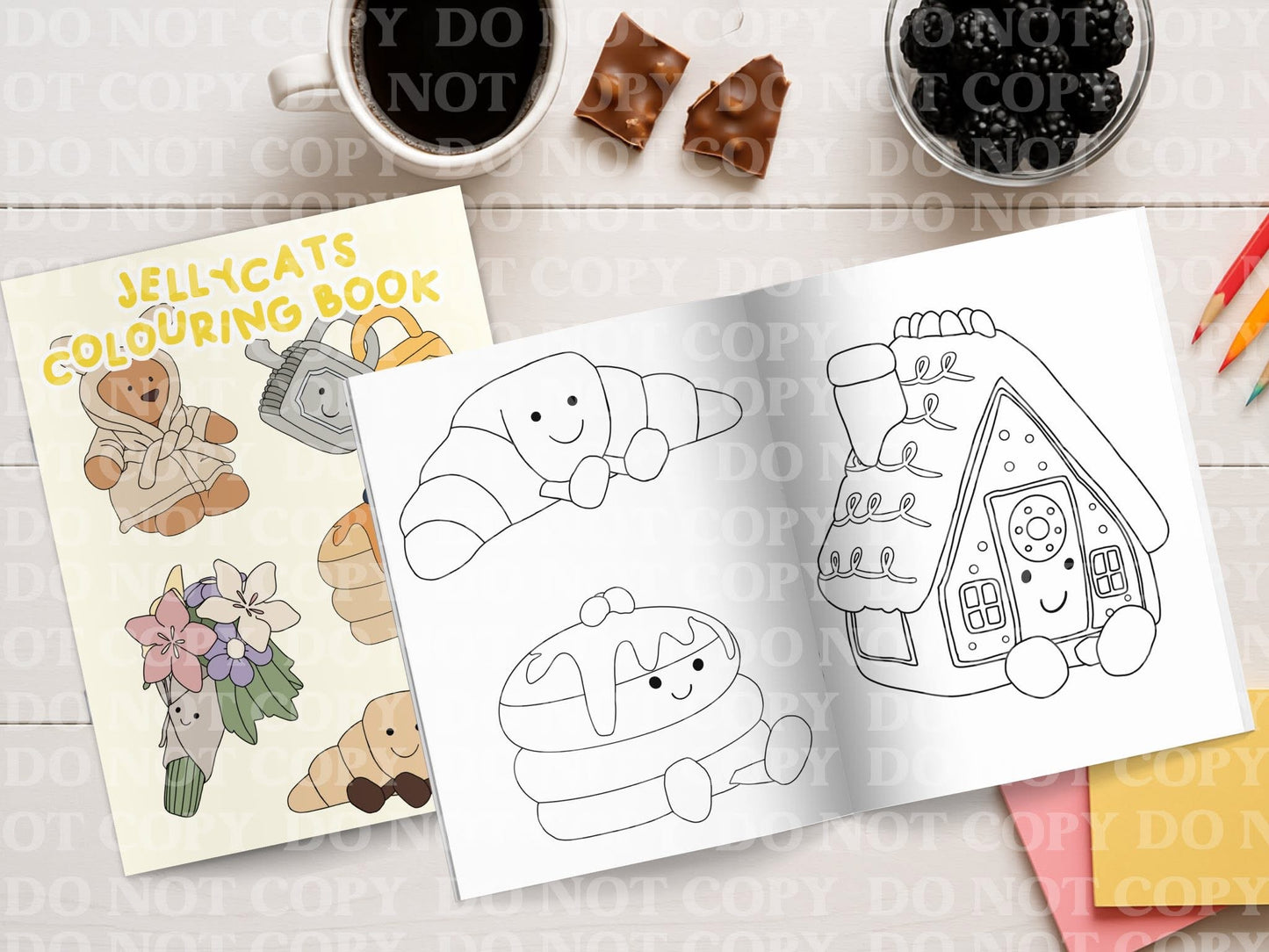 Jellycat Colouring Book | Personalised Colouring Book | Wire Bound, 20 Pages | Colouring for Kids & Adults
