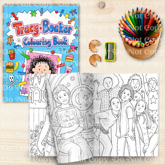 Tracy Beaker Colouring book | Personalised Colouring Book | Wire Bound, 20 Pages | Colouring for Kids & Adults |