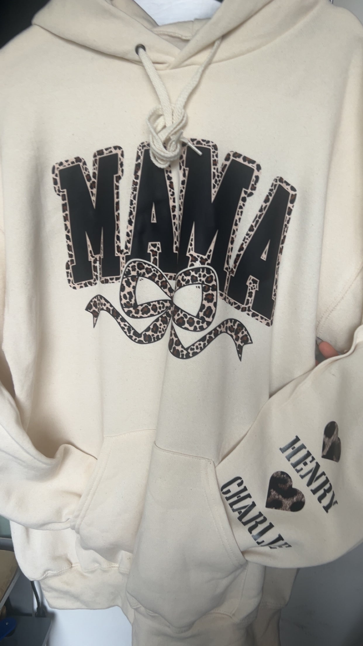 Woman’s Mama hoody - leopard print style