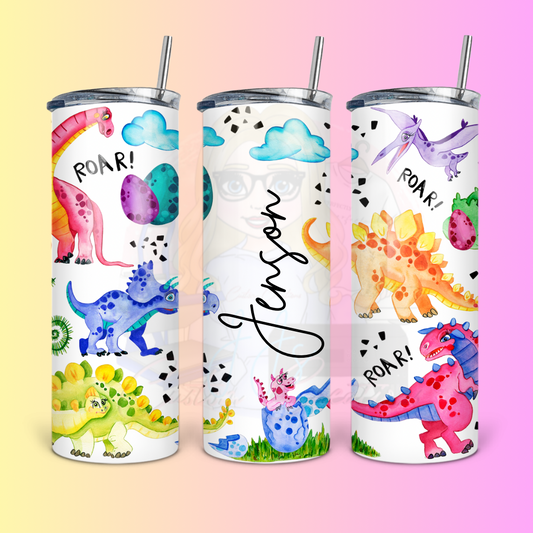 Personalised Dinosaur Tumbler