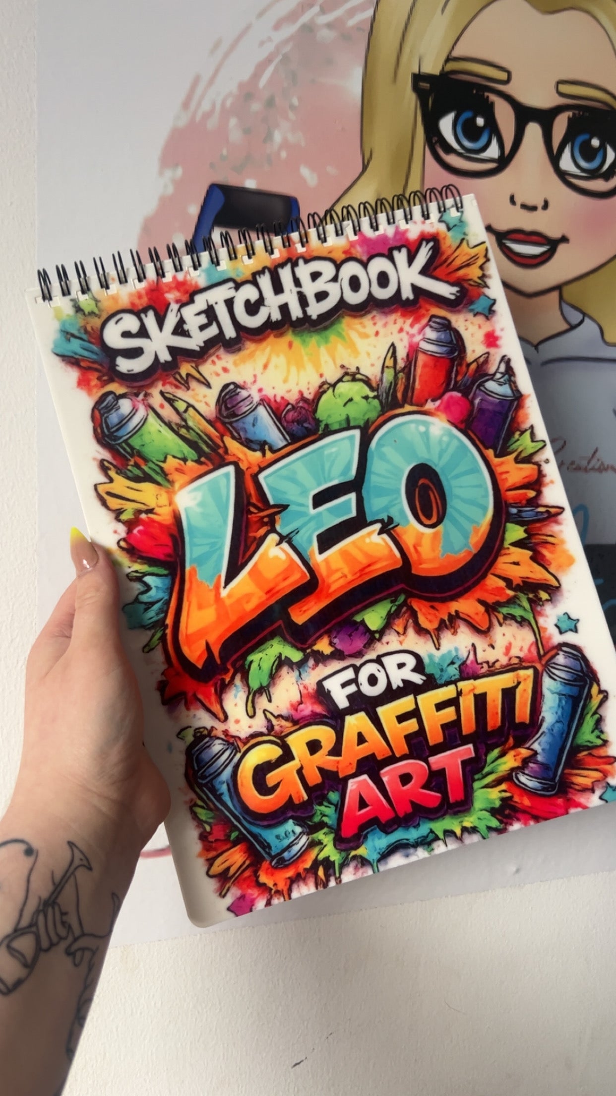 A4 custom Sketch Book | wire bound personalised sketch book