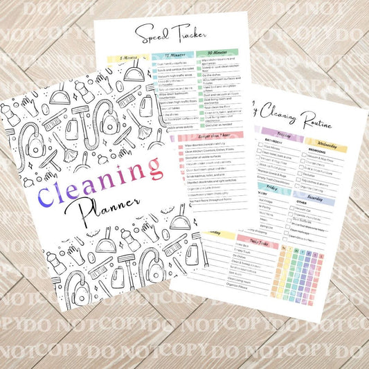 Yearly Cleaning Planner | spiral bound planner | a4 planner