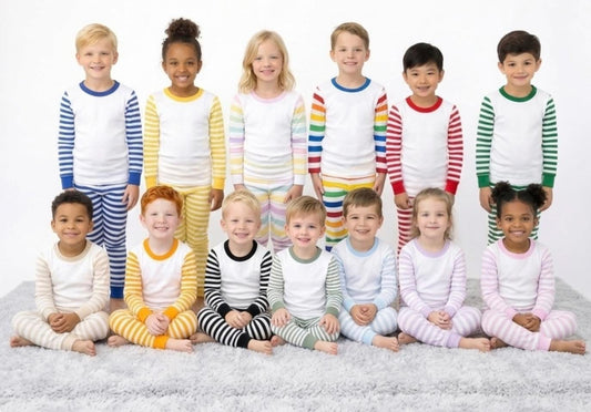 “When I Wake Up I Will Be” Kids Striped PJs Set - Soft Sleepwear for Boys & Girls