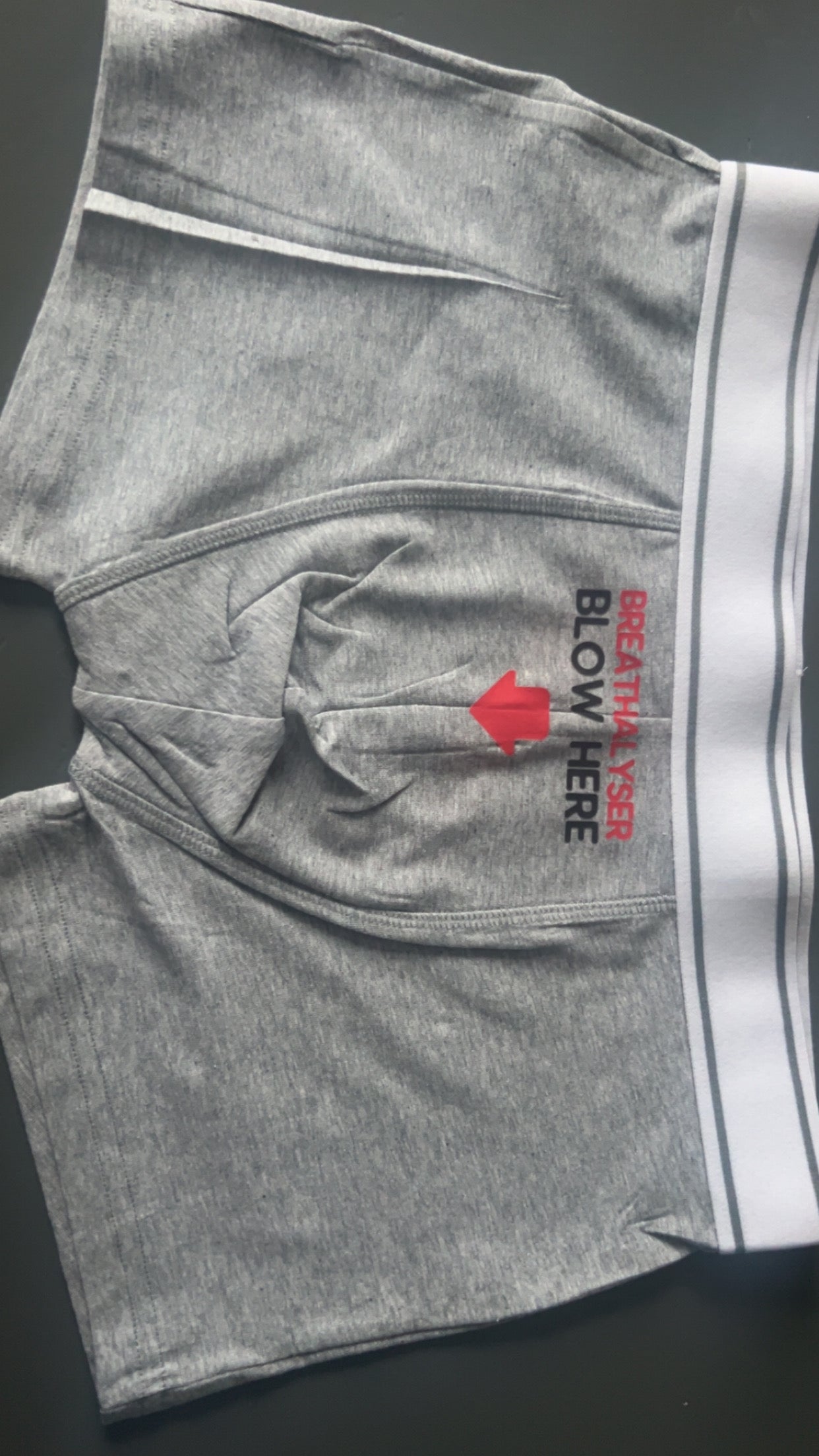 Men's Novelty Boxer Shorts - Funny Rude Graphic Underwear for Adults | Grey boxers